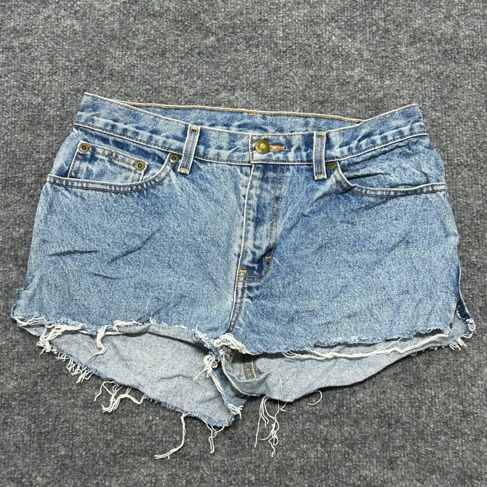 Jeanology Collection Shorts Womens Size 6 Light Blue Denim Raw Hem Cut Off